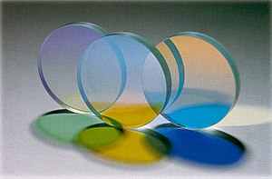 three colored, optic filters