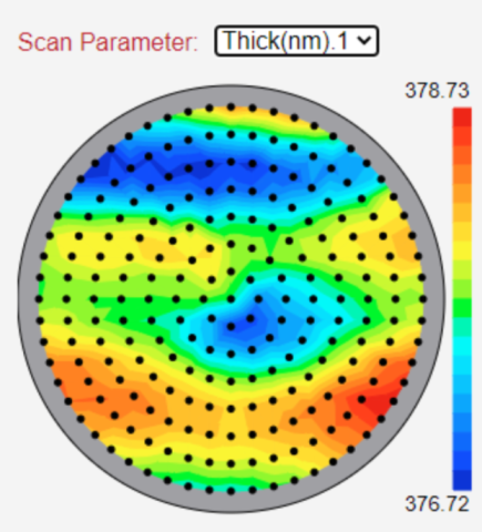 thickness map from the ellipsometer